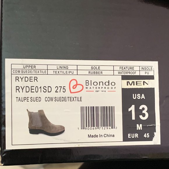 Blondo Men\'s Waterproof Ryder Ankle Boot Taupe Suede 13M/US main image 5